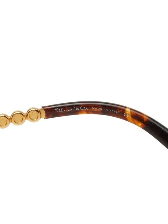 Tiffany & Co Gradient Lens Sunglasses Brown Gold Acetate Rhinestone Plated main image 4
